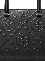 TORY BURCH - Women T Monogram Contrast Embossed Square Tote - Image 7