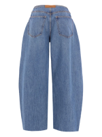 ALEXANDER WANG - Women Chain Belt Prestyled Oversized Pleated Jean - Image 2