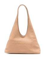 Tan bags, front view