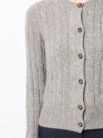 POLO RALPH LAUREN - Women Cable Knit Cashmere Classic Long Sleeve Cardigan - Image 4