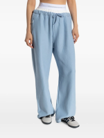 T BY ALEXANDER WANG - Women Logo Elastic Exposed Brief Wide Leg Sweatpant