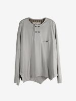 ZIGGY CHEN - Men 4 Button Henley Neck Long Sleeve T-Shirt - Image 4