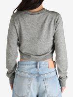 AURALEE - Women Cashmere Silk Knit Henley Neck Pullover - Image 3