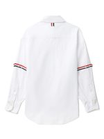 THOM BROWNE - Women Supersized Point Collar Shirt W/ Rwb Grosgrain Armbands In Oxford - Image 6