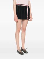 THOM BROWNE - Women Mini Mini Button Front Pleated Wrap Skirt - Image 2