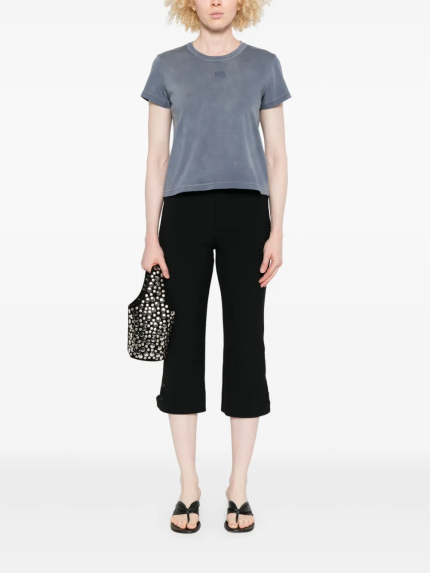 T BY ALEXANDER WANG - Women Essential Jersey Puff Logo Shrunk Tee