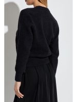 T BY ALEXANDER WANG - Women Embroidered Logo Relaxed Crewneck Pullover - Image 3