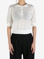 MARGARET HOWELL - Women Pointelle Polo Shirt