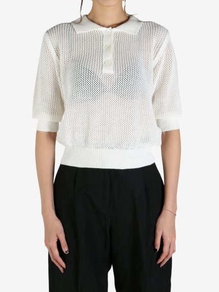 MARGARET HOWELL - Women Pointelle Polo Shirt