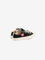 COMME DES GARCONS PLAY X CONVERSE - Chuck Taylor 70 Small Red Heart Low Top Sneakers - Image 3