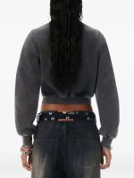 ALEXANDER WANG - Women Shrunken Snap Cardigan Crewneck - Image 2