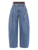 ALEXANDER WANG - Women Chain Belt Prestyled Oversized Pleated Jean