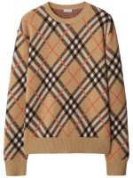 BURBERRY - Womens Check Wool Blend Sweater - Image 5