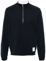 THOM BROWNE - Men Funnel Neck Half Zip Pullover - Image 5
