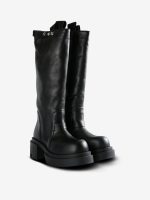 RICK OWENS - Women Stivali In Pelle Knee Pull On Bogun Boots - Image 2
