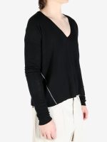 FAX COPY EXPRESS - Women Oversized V-Neck Sweater - Image 2