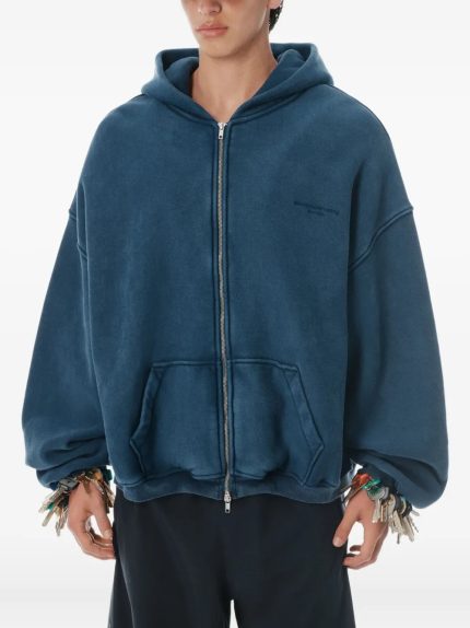 ALEXANDER WANG - Unisex Graphic Logo Zip Up Hoodie