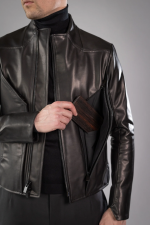 RORKE BADER - Men Bevel Leather Jacket - Image 4