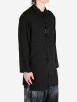 YOHJI YAMAMOTO POUR HOMME - Men Spread Collar Long Shirt - Image 2