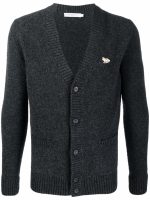 MAISON KITSUNE - Men Baby Fox Patch Cosy Cardigan - Image 5