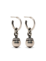 Silver earrings,front view