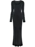 BALENCIAGA - Women LS Distressed Maxi Dress - Image 5