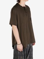 ZIGGY CHEN - Men Henley Neck T-Shirt - Image 2