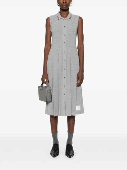 Grey dress, full body view