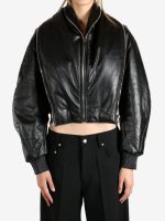Black jacket worn by a person, showing the jacket fit