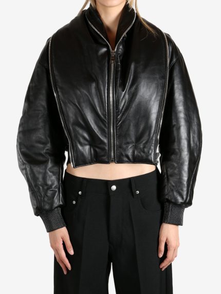 Black jacket worn by a person, showing the jacket fit