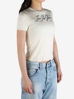 JEAN PAUL GAULTIER - Women Printed "Tattoo" Thin Jersey Baby-Tee - Image 2