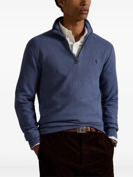 POLO RALPH LAUREN - Men Long Sleeve Cotton 1/2 Zip Sweater Pullover