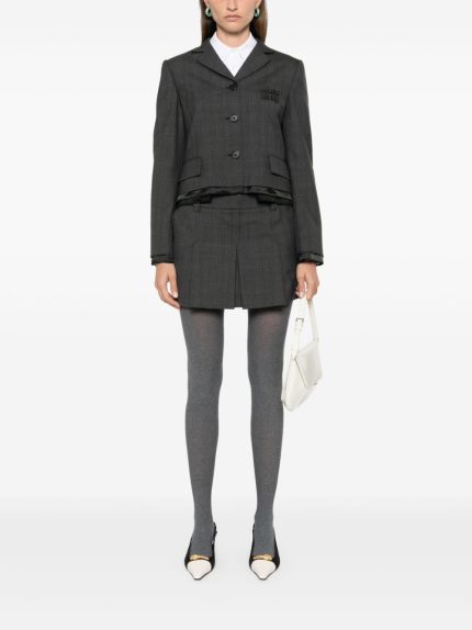 MIU MIU - Women Tartan Print Mini Skirt