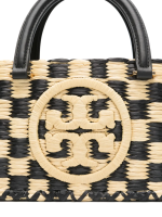 TORY BURCH - Women Ella Hand-Crocheted Checkered E/W Top Handle - Image 4