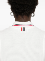 THOM BROWNE - Women Sleeveless Pleated Bottom Polo Dress - Image 4