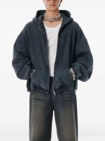 ALEXANDER WANG - Unisex Graphic Logo Zip Up Hoodie