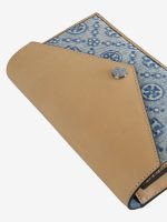 TORY BURCH - Women T Monogram Denim Envelope Chain Wallet - Image 3