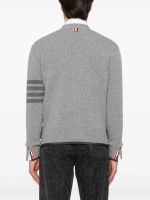 THOM BROWNE - Men Milano Stitch V Neck Knitwear - Image 3