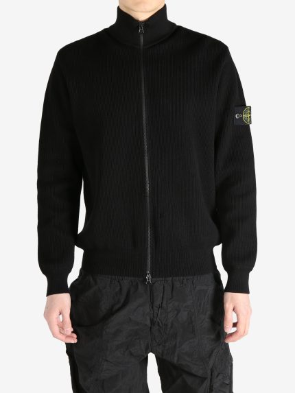 STONE ISLAND - Men Ribbed Full Zip Turtleneck