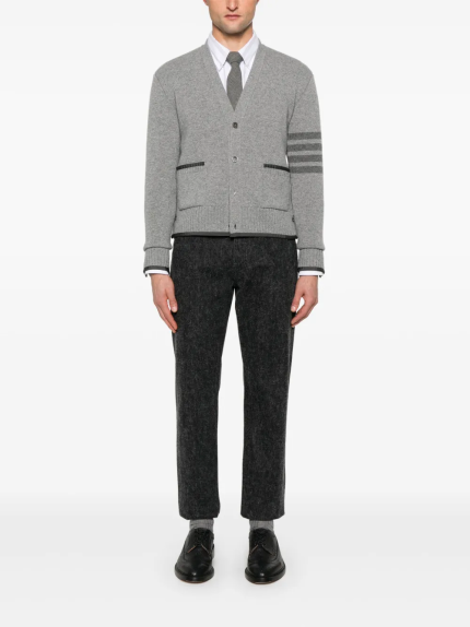THOM BROWNE - Men Milano Stitch V Neck Knitwear