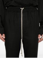 RICK OWENS - Men Drawstring Slim Long Pantaloni - Image 4