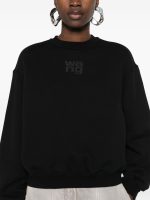 T BY ALEXANDER WANG - Women Puff Paint Logo Essential Terry Crew Sweatshirt - Image 2
