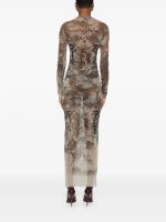 JEAN PAUL GAULTIER - Women Mesh Printed "Médaillon" Long Dress - Image 3