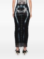 JEAN PAUL GAULTIER - Women Printed "Squeletor" Mesh Long Skirt - Image 2