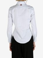 THOM BROWNE - Women Classic Long Sleeve Round Collar Shirt - Image 3