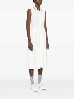 THOM BROWNE - Women Sleeveless Pleated Bottom Polo Dress - Image 2