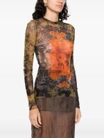 JEAN PAUL GAULTIER - Women Mesh "Médaillon" Long Sleeved Top - Image 2