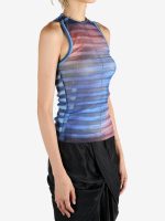 JEAN PAUL GAULTIER - Women Mesh Printed "Air" Tank Top - Image 2