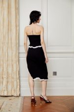 ODTD Women Ripped Fur Trimmed Hollow Two Pieces Set - Image 4