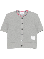 THOM BROWNE - Women Short Sleeve Crew Neck Cardigan - Image 5